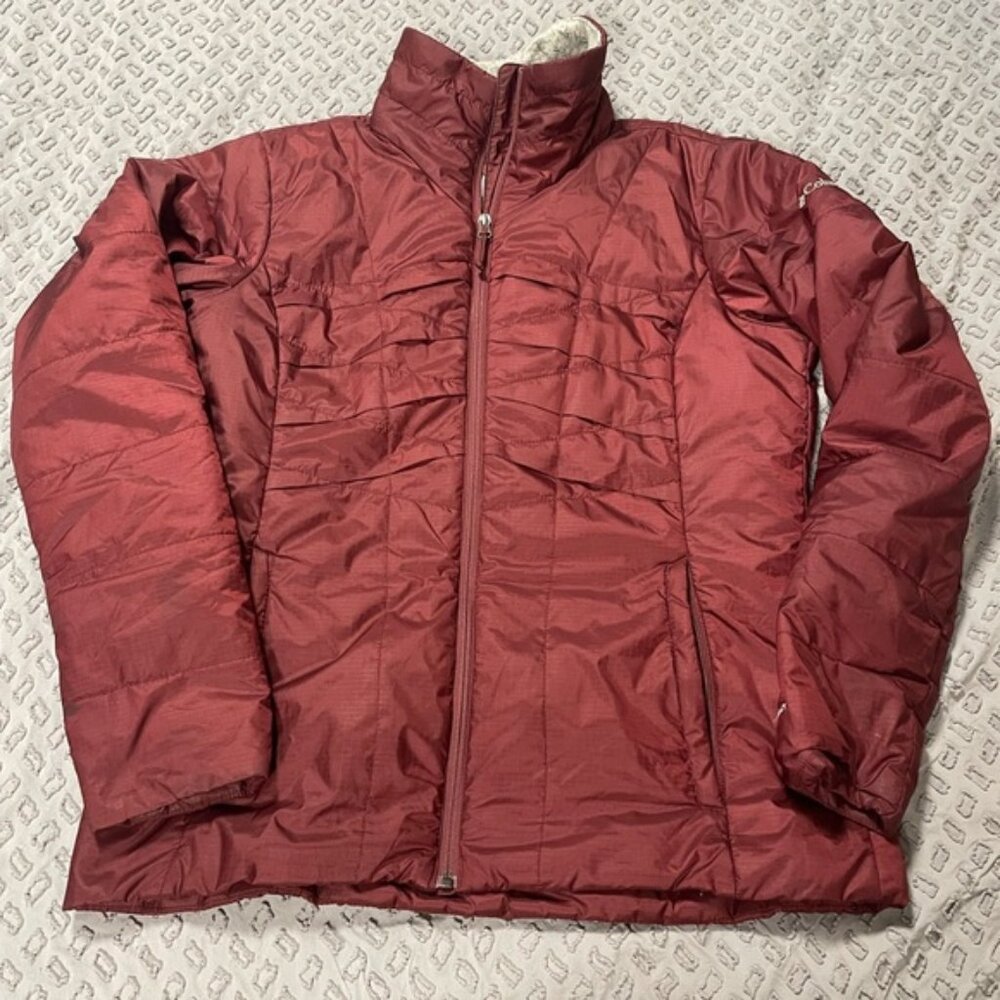 Columbia Omniheat Burgundy Puffer Jacket Size Large